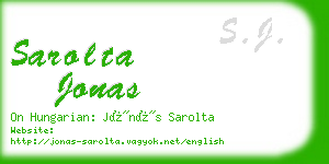 sarolta jonas business card